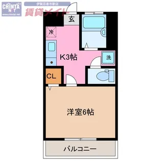 山崎マンション【3階】の間取り