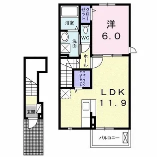 ミーティア E【2階】の間取り