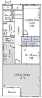 アーバンコート市ヶ谷【3階】の間取り