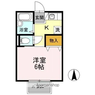 コーポAlyssum【1階】の間取り