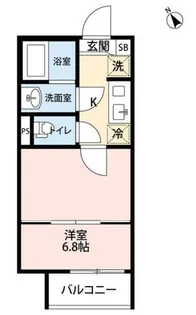 レジデンスウエスト小作【2階】の間取り
