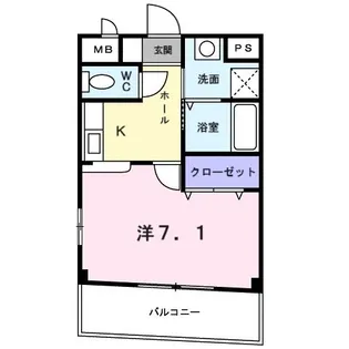 カサ・デローザ【1階】の間取り