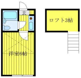 城山ハウス【1階】の間取り