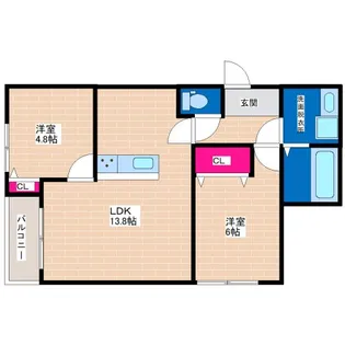 LianolaHiranoWEST【1階】の間取り