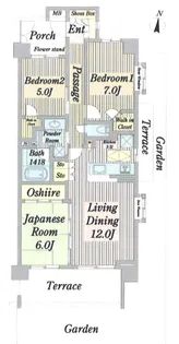 藤和シティホームズ新百合ヶ丘【1階】の間取り