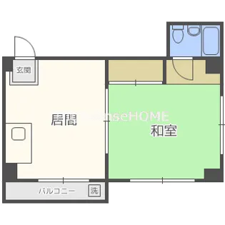 ハイム蘭【5階】の間取り