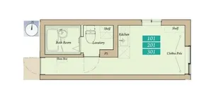 ロータスガーデン住吉【1階】の間取り