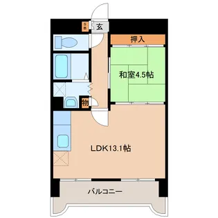 ベルソーレ木ノ下【12階】の間取り