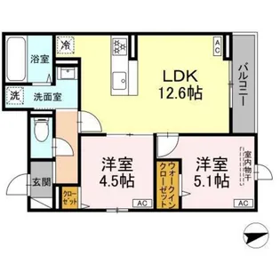 D Paina Egawa I【2階】の間取り