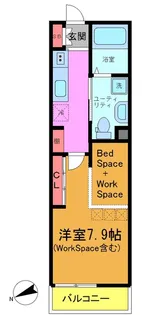 エクセレントコート市川【2階】の間取り