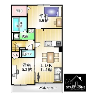 シエロガーデン国府B【2階】の間取り