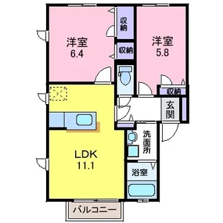 lumiere B【1階】の間取り