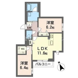 サーフグレイス【2階】の間取り
