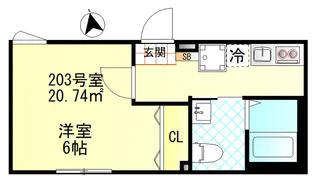 スターリング府中【1階】の間取り