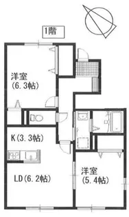 シャルマン【1階】の間取り