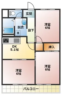 リバージュ富士見ヶ丘【2階】の間取り