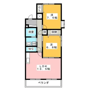 マ メゾン牛牧 B棟【1階】の間取り