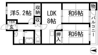エクレールフジ【2階】の間取り