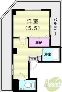 サンスターマンション【5階】の間取り