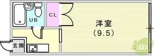フラワーマンション【2階】の間取り