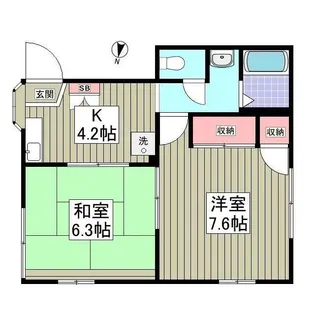 サンリバーK【1階】の間取り