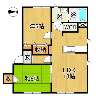 ひろさきアークガーデン【1階】の間取り