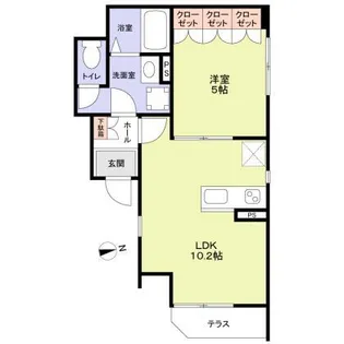 グランデュール二子玉川【1階】の間取り