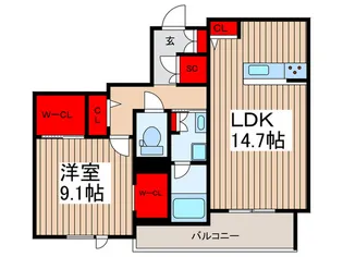 ウィズプラス浦和美園ウエスト E棟【2階】の間取り