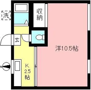 鶴山ハイツ【2階】の間取り