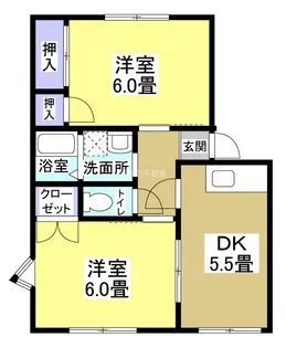 ソレイユA(新所原)【1階】の間取り