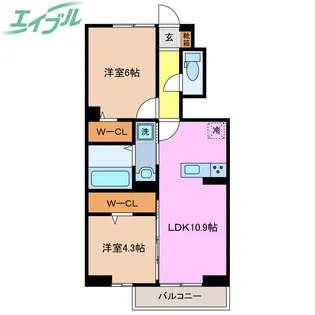 グレイスコート【1階】の間取り
