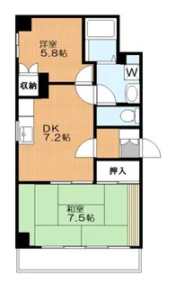 スカイパレスあざみ野【1階】の間取り