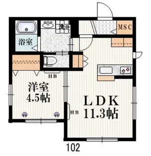 Comfort Senkawa【1階】の間取り