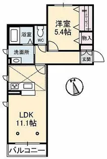 シャーメゾン祗園【2階】の間取り