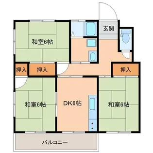 横山マンション【1階】の間取り