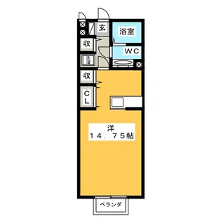 セジュールプランタン華【2階】の間取り