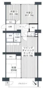 西船橋ハイム2号棟【11階】の間取り