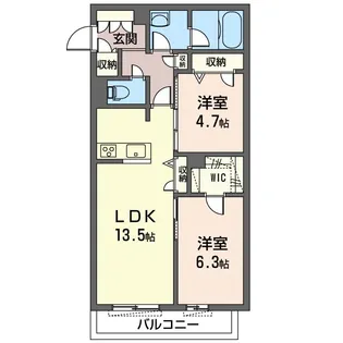 コートエトワール【2階】の間取り
