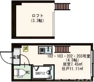 ハーモニーテラス貫井【2階】の間取り