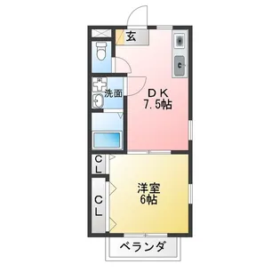 グレイス知多【1階】の間取り
