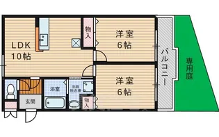 ハイツ東渡辺【1階】の間取り