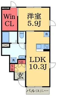 ミラエール鎌取【1階】の間取り