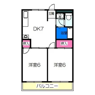 金岡コーポラス【2階】の間取り
