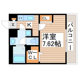 アルコバレーノ連坊【1階】の間取り