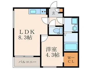 クレシア清納【1階】の間取り