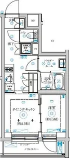 セジョリ武蔵小杉【4階】の間取り
