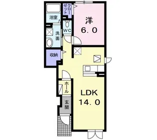 ザ グランデ和徳館【1階】の間取り