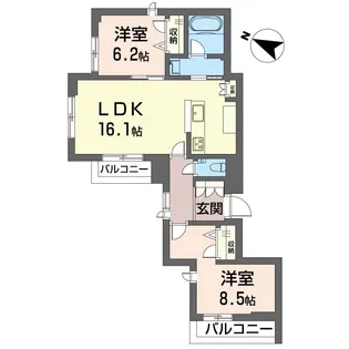 デリシア【2階】の間取り