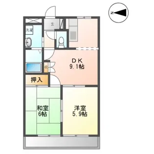 ロイヤルパレスイシダ【2階】の間取り
