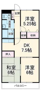 サンライズ苅込【3階】の間取り